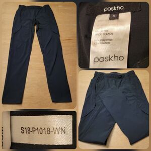 Paskho Pant S Women Black Relaxed Travel Drawstring Comfort Stretch S18-P1018